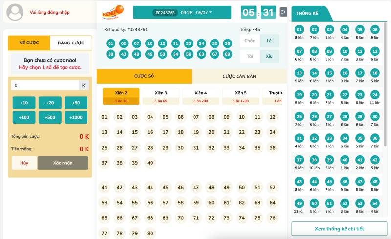 Keno Vietlott và Keno FM88: Cược nhanh, quay liên tục